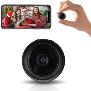 Hidden Cameras -Nanny Cam -WiFi Wireless -1080P HD Security Camera-Best Mini -Car Cameras for Surveillance-Surveillance Camera with Motion Detection and Night Vision,App Control (Black)