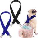 Nuanchu 2 Pieces Dog Suspenders for Diapers Female Male Keeper Suspender Diaper Canine Belly Bands Harness on Your Pet for Dog Skirt and Dress (M)