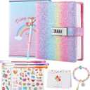 Diary with Lock for Girls, Password Locked Journals for Teen Girls, Secret Diary Gifts for 9 10 11 12 Year Old Girls, Kids Journals Set for Ages 8-12 Teenage