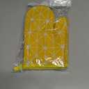 Yellow Checkered Oven Mittens, Heat-Resistant, Cute Checkered Oven Mittens,Oven Mitts and Pot Holders Sets for Baking, Grilling & Microwave Anti-Slip Silicone Kitchen Gloves 1 Pair 7 "x12.5