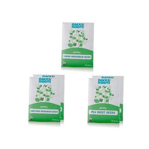 Back to the Roots Microgreen Bundle, Sunflower and Radish Microgreen & Sprouting Seeds Certified Organic, Non-GMO, 5 Count (5 Piece Assortment)