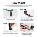 JODSONE Airbrush Kit Rechargeable with Spray Compressor 3 Air Pressure Adjustment Cordless Air Brush for Nail Art Makeup Cake Decorating and Model Painting Black