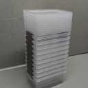 Citylife 1.3 QT 10 Pack Small Storage Bins Plastic Storage Container Stackable Box with Lids for Organizing, Clear White