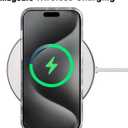 J.west Magnetic for iPhone 16 Pro Case 6.3" Soft Slim Floral Women Phone Case Compatible with MagSafe Aesthetic Protective Cute Flowers Design Cover for Girls Teal Blue