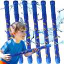 Halloscume 6 Pcs Blue with Gold Rings Water Guns Bulk Party Favors for Kids 15.75" Water Squirters Blaster Shooters for Summer Swimming Pool Beach Cartoon Birthday Gifts Supplies