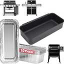 70379 Catch Pan Kit for Weber Summit 400/600, Genesis II & Genesis II LX 400 & 600 Series Grills (2016+) Drip Pan, 6498 6417 Grease Catcher Pans for Weber Searwood 600 SmokeFire EX4/EX6 Series 10 PCS, Size 11x5