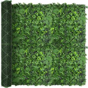 Artificial Boxwood Grass Wall Roll: 80"x120"(67 SQFT) UV Protected | Fake Ivy Privacy Hedge Screen, Faux Leaves from Various Plants, Chain Link Fences for Indoor, Outdoor Patio Balcony & Garden