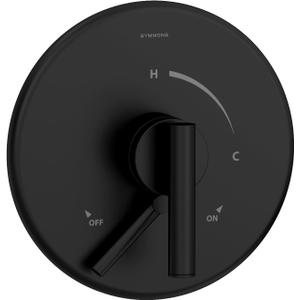 Symmons S-3500-CYL-B-MB-TRM Dia Shower Valve Trim in Matte Black (Valve Not Included)