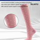 6 Pairs Compression Socks for Women Men 15-20 mmhg Knee High, Womens Compression Socks Compression Stockings for Women Men (Watermelon, S/M)