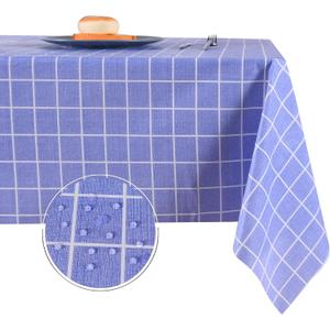 Obstal 100% Waterproof Vinyl Table Cloth, Oil-Proof Spill-Proof PVC Rectangle Tablecloth, Wipeable Plastic Table Cover for Outdoor, Picnic, Camping,
Jacaranda
,52 x 70 inch