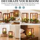 54 Pcs/18 Set Wooden Wedding Lantern Centerpiece, Wooden Centerpieces for Tables-with 18 Holders 18 Candles 18 Wreaths for Rustic Table Decoration Country Barn Wedding Party (Brown)