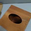 Tissue Box Cover Square, Teak Wood Tissue Box Holder with Slide-Out Bottom, Wooden Tissue Box Cover Cube for Bathroom, Bedroom, Dinner Table, 5.5 x 5.5 x 6.1 inches