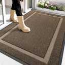 OLANLY Front Door Mat Outside 59x34, All-Season Heavy-Duty Rubber Doormat