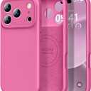 Vooii Magnetic for iPhone 17 Pro Case, Compatible with Magsafe (Premium Liquid Silicone) (Integrated Camera Control Button) Full Body Protective Anti-Scratch Microfiber Lining 6.3", Pitaya