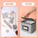 Die Cut Storage Box,Die Cut Storage Organizer,Fully-Padded Inside with Sturdy Construction, Magnetic Sheets for Dies Storage ,Scrapbooking Paper,Picture,Photo(no magnet sheet)