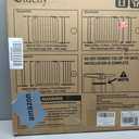 29"-51" Baby Gate for Stairs, Auto Close Stroller Friendly Dog Gate Indoor for Doorways, Pressure Mounted Baby Gate, Easy Walk Through Gate for Children & Pets, White (29-51"Wide, 28"Tall)