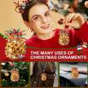 Pineapple Ornament for Christmas Tree Indoor Hanging Xmas Decorations Clearance Keepasake (Green Yellow)