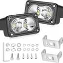 LED Pods, 3 Inch CREE LED Driving Lights 40W Spot Flood Combo Off Road Small LED Fog Lights Ditch Lights Backup Light Pods 2 Packs for Truck Motorcycle UTV ATV SUV Dirt Bike Jeep, White