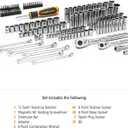 GEARWRENCH 121 Piece 1/4 & 3/8 Drive 72-Tooth SAE/Metric Mechanics Hand Tool Set | GW72SCBMTS