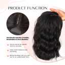 LEEONS 11" Short Wavy Hair Topper, Lightweight & Breathable Synthetic Wiglet for Women with Thinning Hair, 6.5x6.5 Base Natural Look Coverage