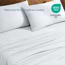 Bare Home Cooling Performance Jersey Knit Stretch Sheet Set, Moisture-Wicking & Breathable, 4-Way Stretch Bed Sheets, Envelope Pillowcases (Queen, Light Grey)
