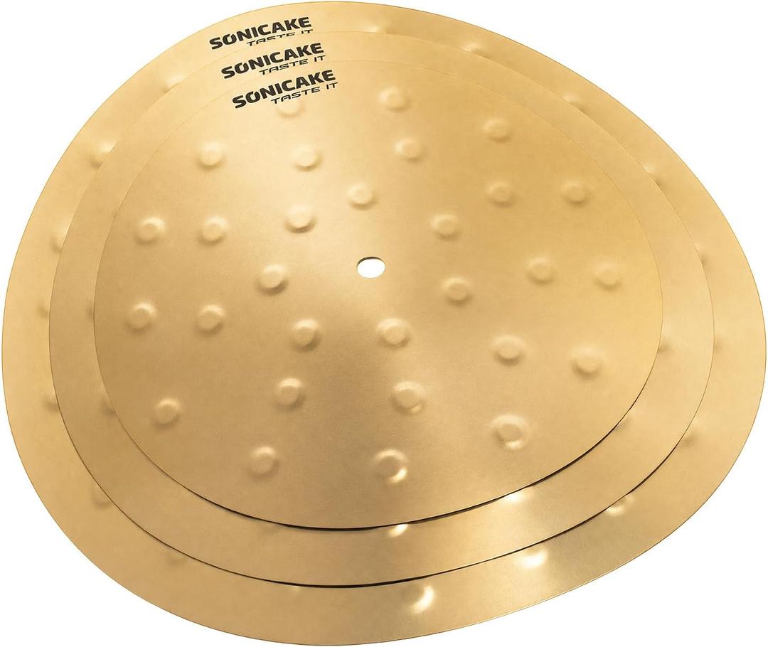 SONICAKE Clap Stack Cymbal Pack, 11"13"15" 3-Piece Golden