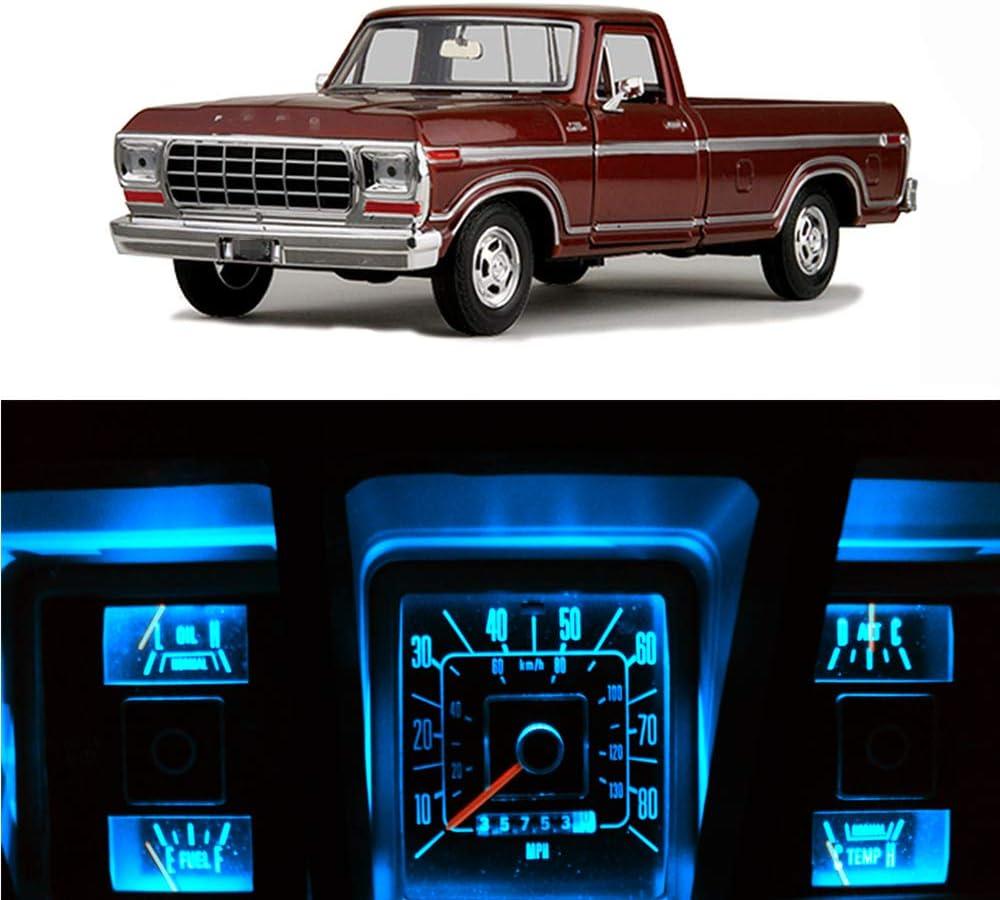 WLJH Super Bright Ice Blue Dash Instrument Cluster Panel Gauge Lighst Backlighting Indicator Lamp Bulb Full Led Light Kit For Ford F150 F250 F350 1967-1979, Pack of 8