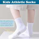 Boys Socks Girls Cushioned Athletic Socks Cotton Mesh Quarter Sock Youth Sport Ankle Sock 4/8 Pairs