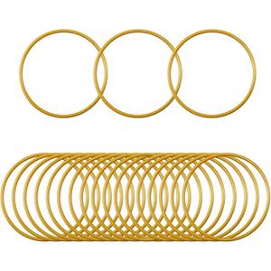 Savagrow 20Pcs 3 Inch Metal Crafts Rings Golden Macrame Crafts Hoops DIY Dream Catchers Wedding Floral Wreath Hoops Decor