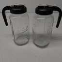 Glass Pitcher with Lid - 2 Quart Mason Jar Pitcher with Filter Lid, Wide Mouth Jar Leak-proof Water Jug, Heavy Duty Container for Water, Juice, Milk, Tea, Iced Coffee, and Drinks - Set of 2