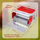 Feeders Automatic Chicken Feeder - Large Capacity for 6-12 Chickens, Lasts 10 Days (25lb Feed), Durable Galvanized Steel, Rat-Proof, No-Spill, Weatherproof Lid