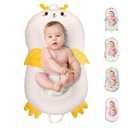 Baby Lounger for Newborns and Infants, Portable Co-Sleeping Bed with Pillow & Foot Rest - 100% Cotton, Snug, Travel-Friendly, Breathable Fabric, Ideal for Cribs & Floor - Sprinta (Duckling Delight)