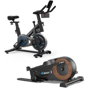 MERACH S26 Exercise Bike & E43 Under Desk Elliptical Machine