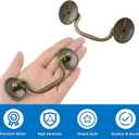 INCREWAY 4Pcs Drop Bail Cabinet Handles, Antique Drawer Pulls for Kitchen Dresser Furniture Hardware, Classic Metal Pull Handles for Cupboard Wardrobe Cabinet