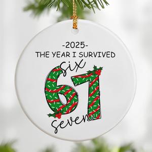 2 x 67 Christmas Ornament 2025 | Funny 6 7 Meme Ornament | Funny Christmas Ornaments 2025 | 67 Gifts for Kids Teens Gen Alpha | Stocking Stuffers for Teens