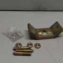 4PCS Industrial Metal Square Corner Brackets for Furniture Legs, Table Skirt Support, Reinforce Bench Legs, 4 Screws per Bracket