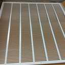 HVAC Premium 36'' x 36'' [Duct Opening] Flat Stamped Steel Return Air Grille - Sidewall and Ceiling - HVAC Vent Duct Cover - White [Outer Dimensions: 37.75''w X 37.75''h]