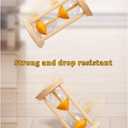 2 x 100% Bamboo Sand Timers, Hourglass Sand Timers 15Min, Wooden Sandglass Timer for Toothbrush Timer Games Classroom Home Office CookingOrange+15Min