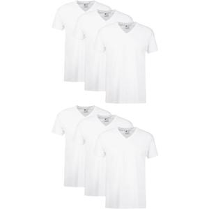 Hanes Mens Cotton, Moisture-wicking V-neck Tee Undershirts, Multiple Packs And Colors (Large, White - 6 Pack)