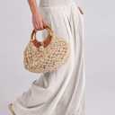 ANRABESS Women Linen Palazzo Pants Summer Boho Wide Leg High Waist Casual Lounge Pant 2026 Beach Travel Vacation Outfits (Beige, M)