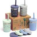 Elk and Friends 10oz Stainless Steel Kids + Toddler Drinking Cups | The Original Mason Jar with Sleeves + Lids | Silicone Straws | Smoothies | Storage Jar | Spill Resistant | Dishwasher Safe | 4 Pack (EXP 05/04/29)