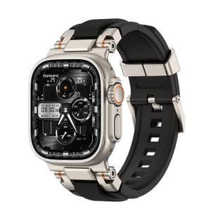 amBand M1 Sport Case Band for Apple Watch Ultra 3/2/1 & SE 3/2/1 & Series 11 10 9 8 7 6 5 4 3 49mm 46mm 45mm 44mm 42mm, Shockproof & Scratch Resistant Rugged Bumper for Men