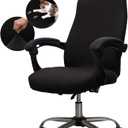 Melaluxe Office Chair Cover - Universal Stretch Desk Chair Cover, Computer Chair Slipcovers (Size: L) - Black (Large)