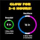 JOYIN 144 Pcs 8" Glow sticks Bulk Party Favors Pack, Neon Glow in the Dark Party Supplies, Light Up Necklaces and Bracelets with Connectors, Easter, Football, Birthday Decorations