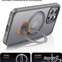 360 Rotatable Magnetic Stand for iPhone 13 pro max Case Compatible with Mag-Safe 16FT Military Drop Protection, Anti-Scratch/Fingerprint Shockproof iPhone 13 pro max Phone Case(Matte-Grey)