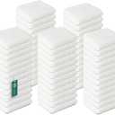 TOALLA 100% Cotton Washcloths 60 Pack|400 GSM|Soft Face & Body Washcloths|Highly Absorbent|12 x 12 Inches|White