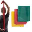THERABAND Resistance Band Set, Professional Elastic Bands for Upper & Lower Body, Core Exercise, Physical Therapy, Lower Pilates, At-Home Workouts, & Rehab, 5 Foot, Yellow, Red & Green, Beginner (red-yellow-green)