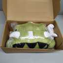 SQEQE Weighted Dinosaur Plush, Weighted Dinosaur Stuffed Animal, Dino Plushies Dino Pillow Toy Gift for Kids Adults 23.6 Inch, 3.1 Lbs (Green)