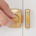 2 Packs Rotate Bolt Latch Gate Latches Safety Door Lock, Pet Door Lock, Cabinet Furniture, Bathroom，Windows, Antique Lock Gate Latches Wine Cabinet Closet Door Latches (Alluvial Gold_2 Pack)