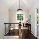 Black Pendant Lights Kitchen Island,Modern Pendant Light Fixtures,Farmhouse Adjustable Hanging Pendant Lighting for Foyer Entryway Hallway Bedroom Dining Room Living Room,Faux-Wood,Small 12.6 inch